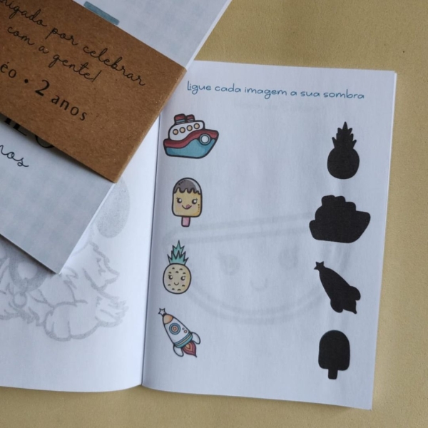 Mini livro de colorir sem lápis/com faixa e atividades - Image 6