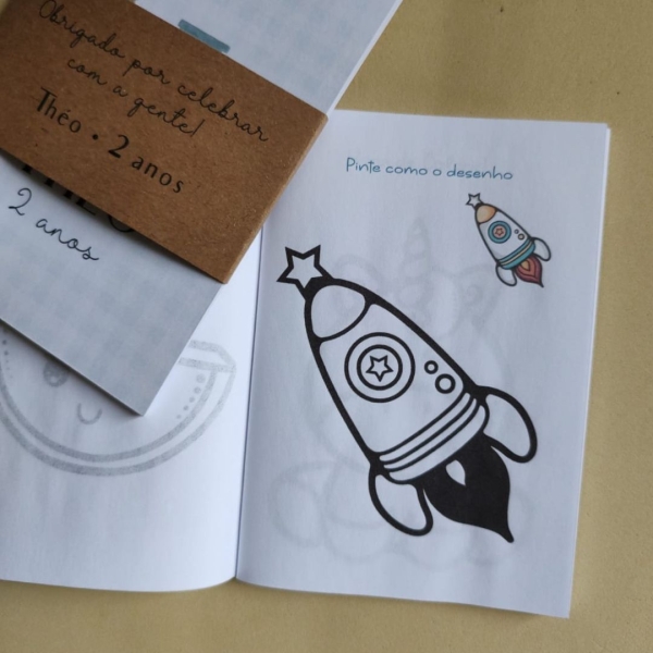 Mini livro de colorir sem lápis/com faixa e atividades - Image 7