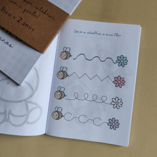 Mini livro de colorir sem lápis/com faixa e atividades - Image 8